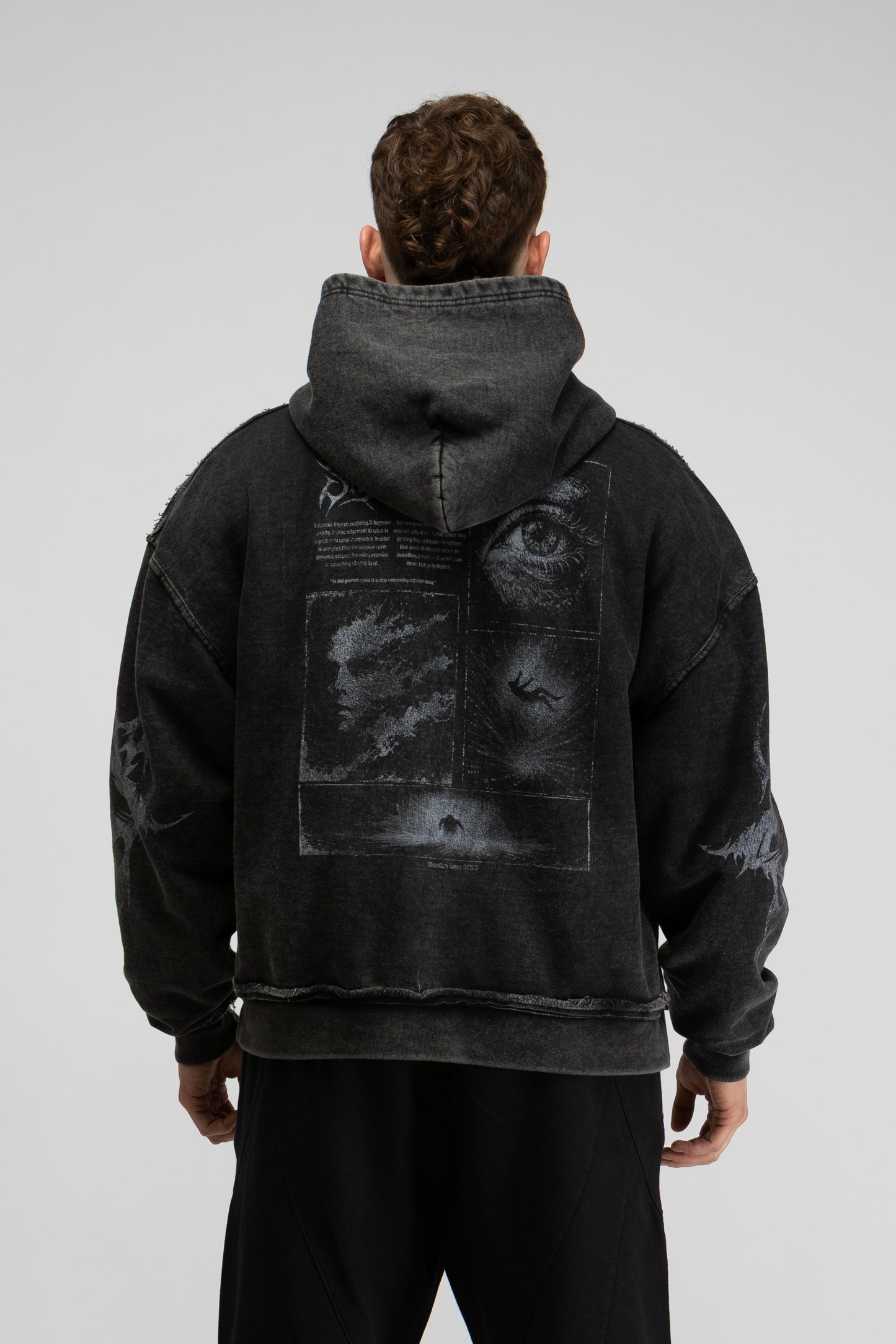Transcend zip up hoodie black