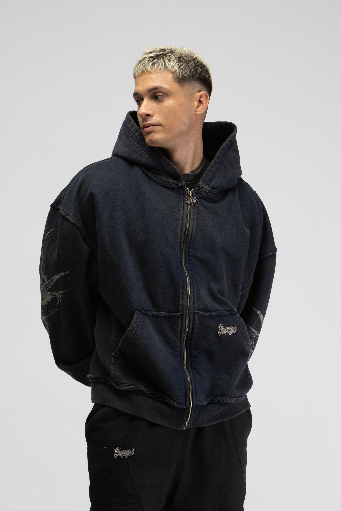 Transcend zip up hoodie blue