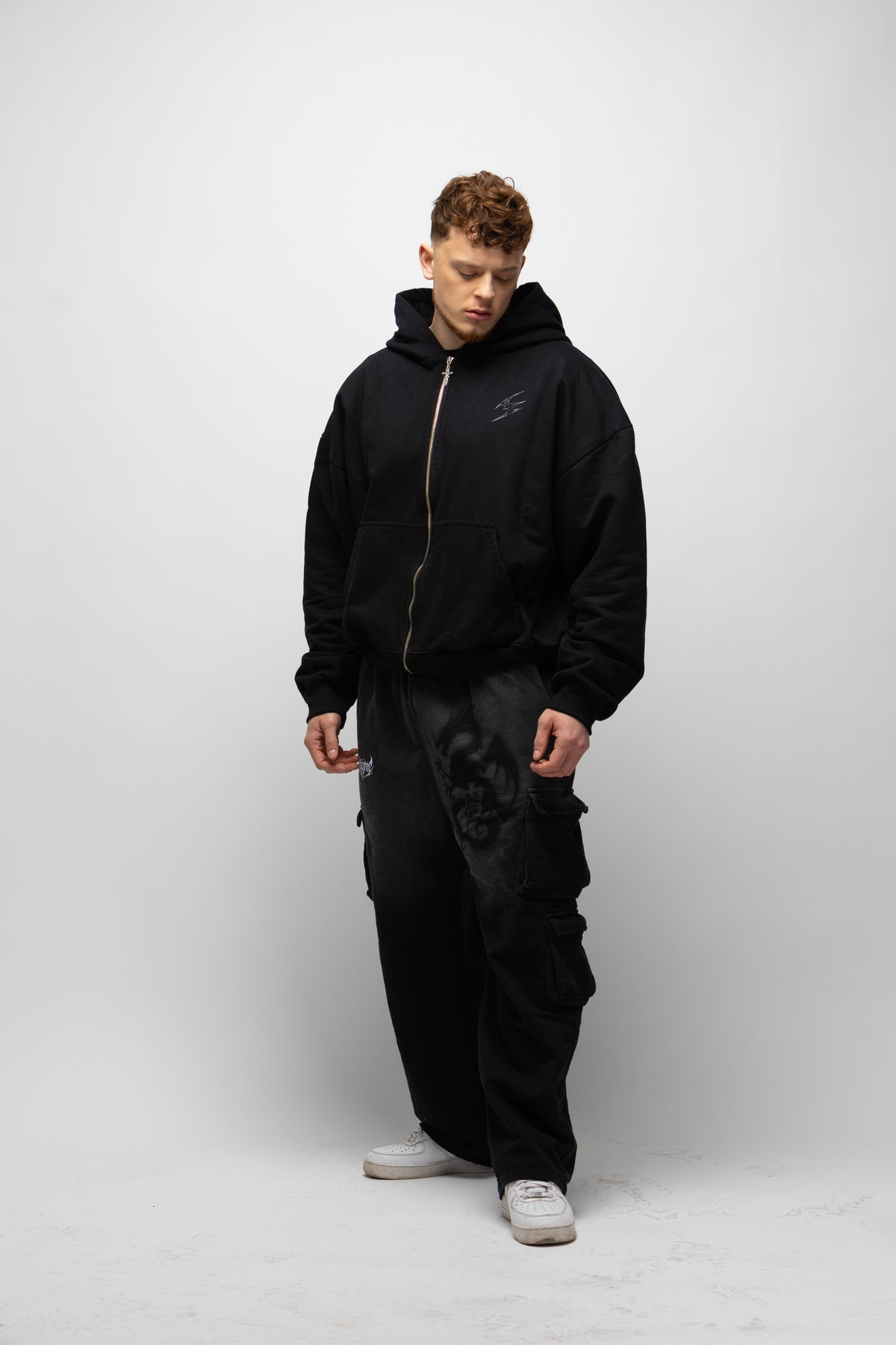 Cross hoodie black