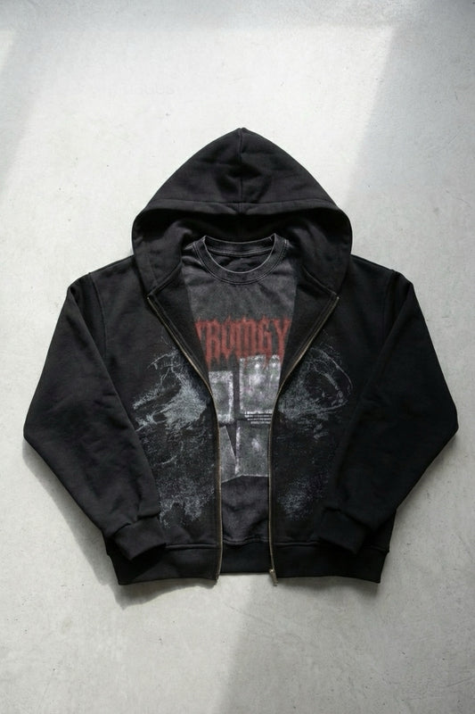 SIGNAL OVERSIZE + ZIP UP HOODIE