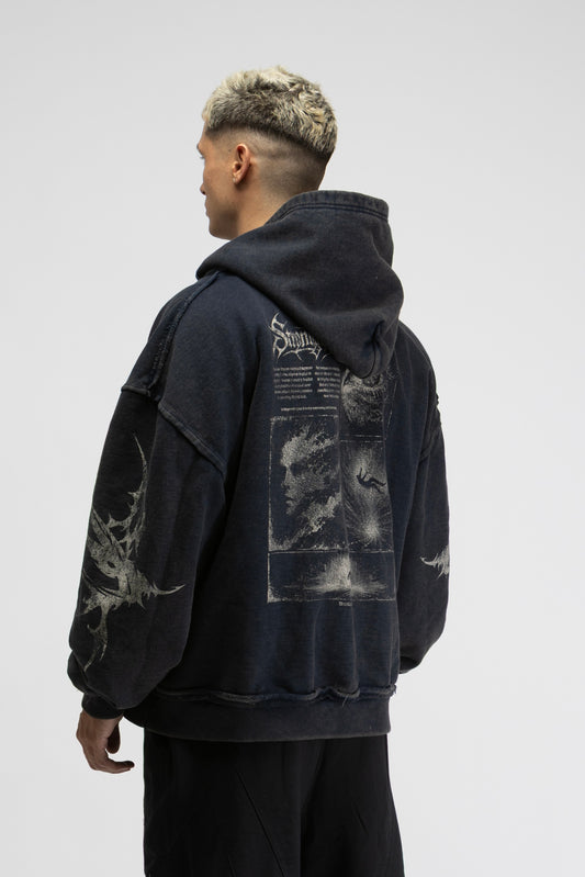 Transcend zip up hoodie blue