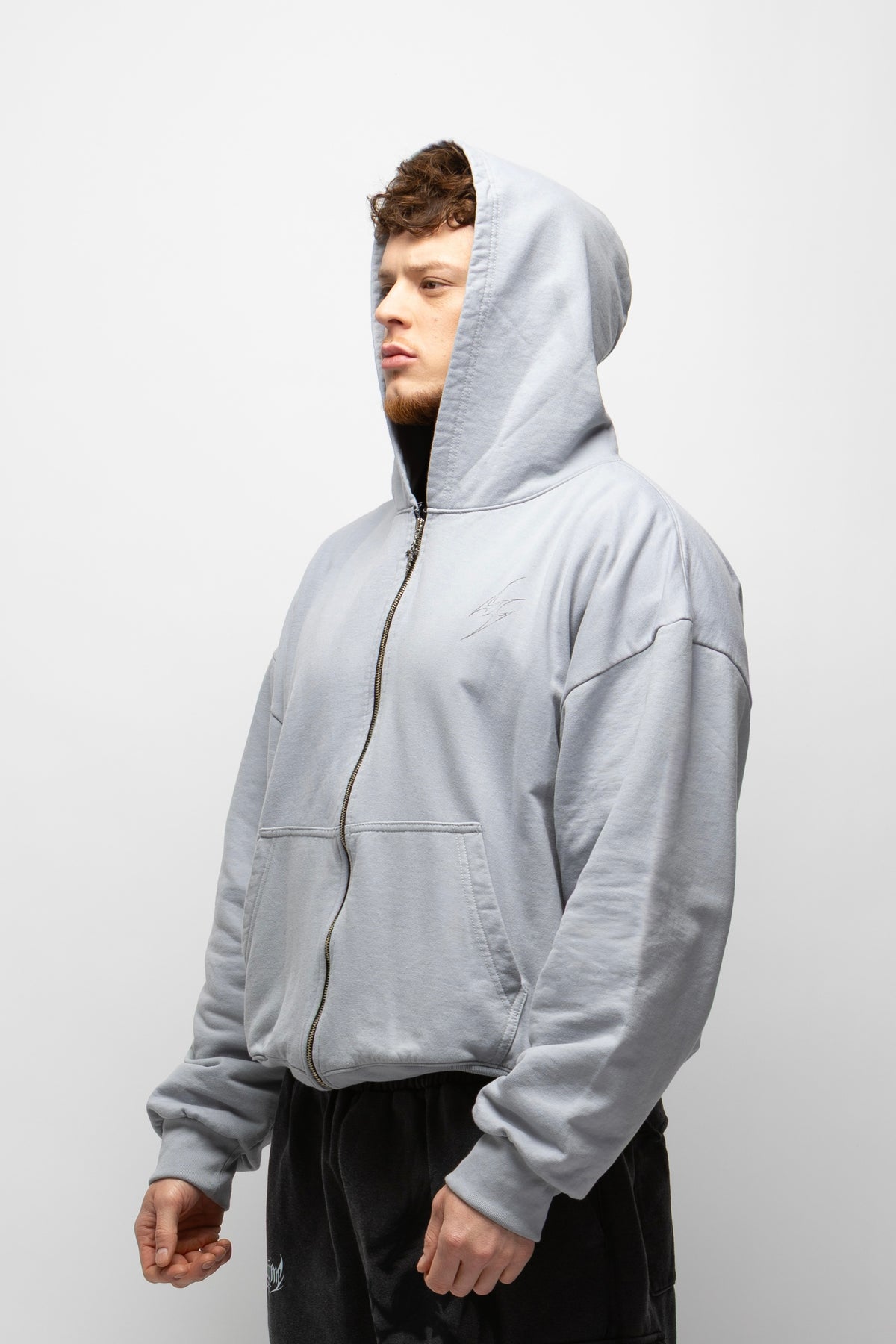 Cross hoodie grey